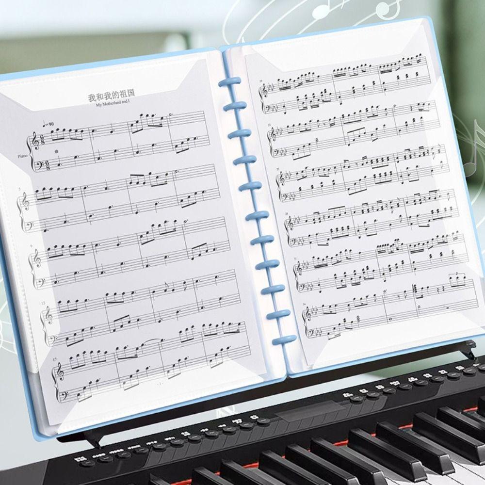 A4 Music Score Folder Transparent Piano Sheets Folder New Music Book Folder
