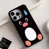 Милый пингвин в поту, глянцевый черный чехол для телефона iPhone 17 16 15 14 13 12 11 Pro Max 14 Plus 16E, смешной мягкий чехол Fundas