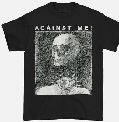 Against Me Band Обложка альбома Хлопок Все размеры Черная Унисекс футболка