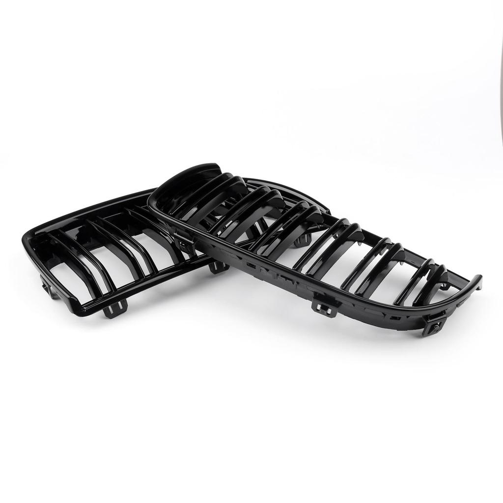Front Bumper Kidney Grill Gloss Black Left&Right For 2005-2008 BMW 3 Series E90 320i 325i 325xi 330i 323i 328i 328xi 335i 335xi