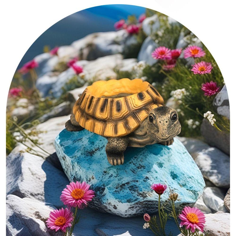 Lifelike Turtle-Shaped Flower Pot Eco-Friendly Desk Mini Ornament Bonsai Plant Holder  Garden