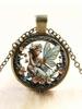 A Vintage Angel Fairy Glass Pendant Necklace - Best Gift for Friends