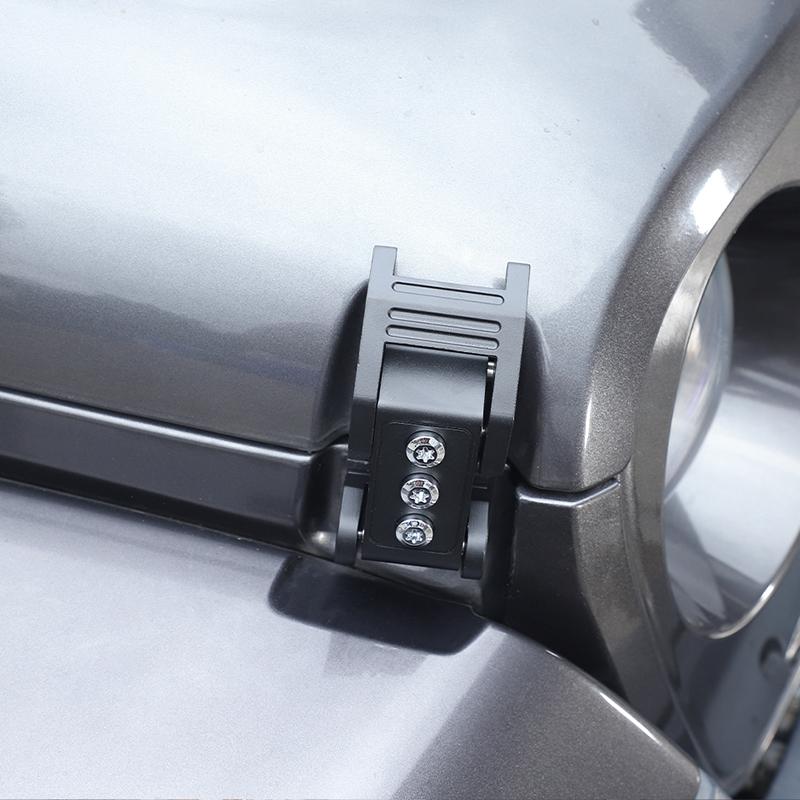 Engine Hood Latches Locking Hood Catch Kit Metal Hood Locks Fit for Jeep Wrangler JK JL JT