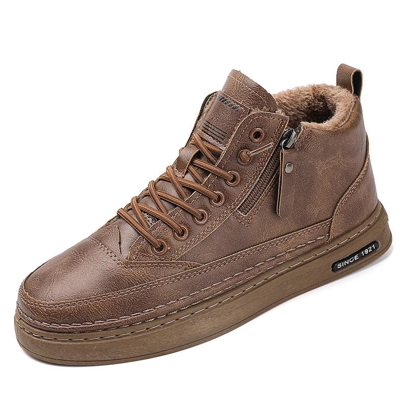 Зимние зимние ботинки для мужчин и женщин, сохраняющие тепло, хлопковая обувь, уличная походная обувь, плюшевые теплые высокие ботильоны, мужские кроссовки
