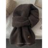 New Knitted Wool Knitted Cashmere Scarf For Women Couples New Versatile Solid Color Scarf Winter