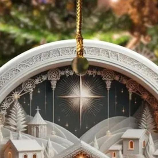 Акриловый кулон Рождественское украшение со шнурком Легко повесить Рождественский вертеп Подвеска