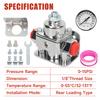 12-804 Fuel Pressure Regulator Carburetor with Gauge Kit 1-4 PSI 3/8IN NPT Port 1-IN&2-OUT Compatible with Holley and Edelbrock