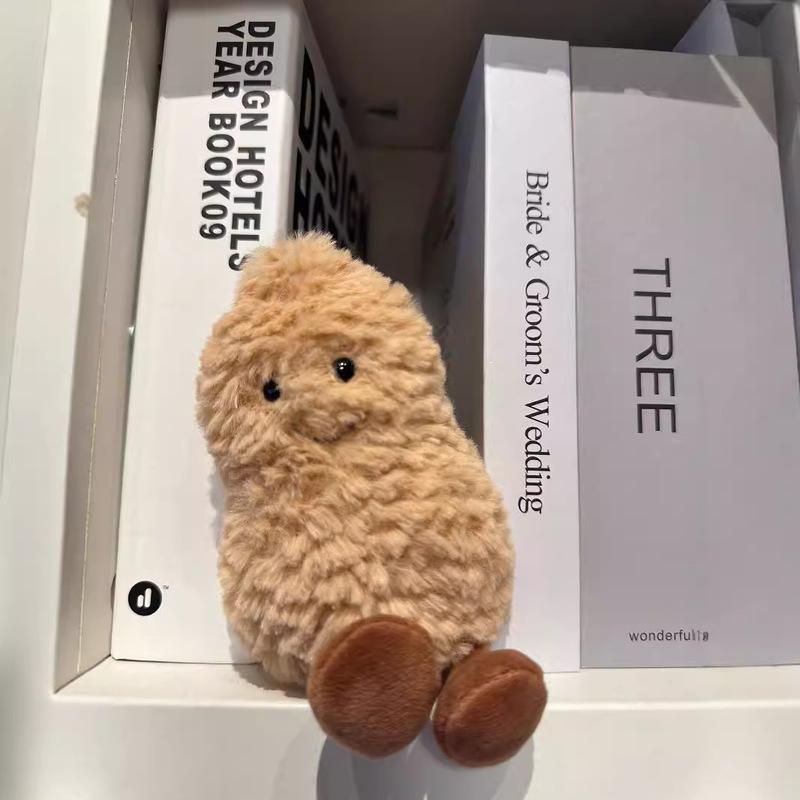 Jelly Cat Cute Peanut Plush Doll Pendant Strawberry Orange Bag Doll Accessories Plush Toy Super Soft Girls Holiday Gift