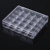25 Grid Bobbins Storage Box Sewing Machine Spools Clear Plastic Case Storage Box for Sewing Machine