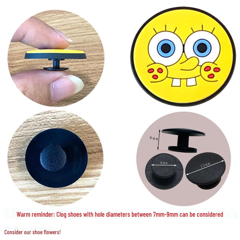 SpongeBob Croc Charms: 20 DIY Soft Rubber Shoe Accessories & PVC Buckle Ornaments