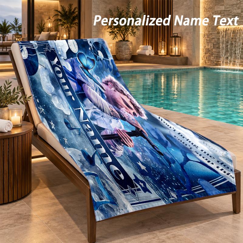 Alex Warren Custom Name Beach Towel Large Soft Towel for Indoor Bathroom Outdoor Beach