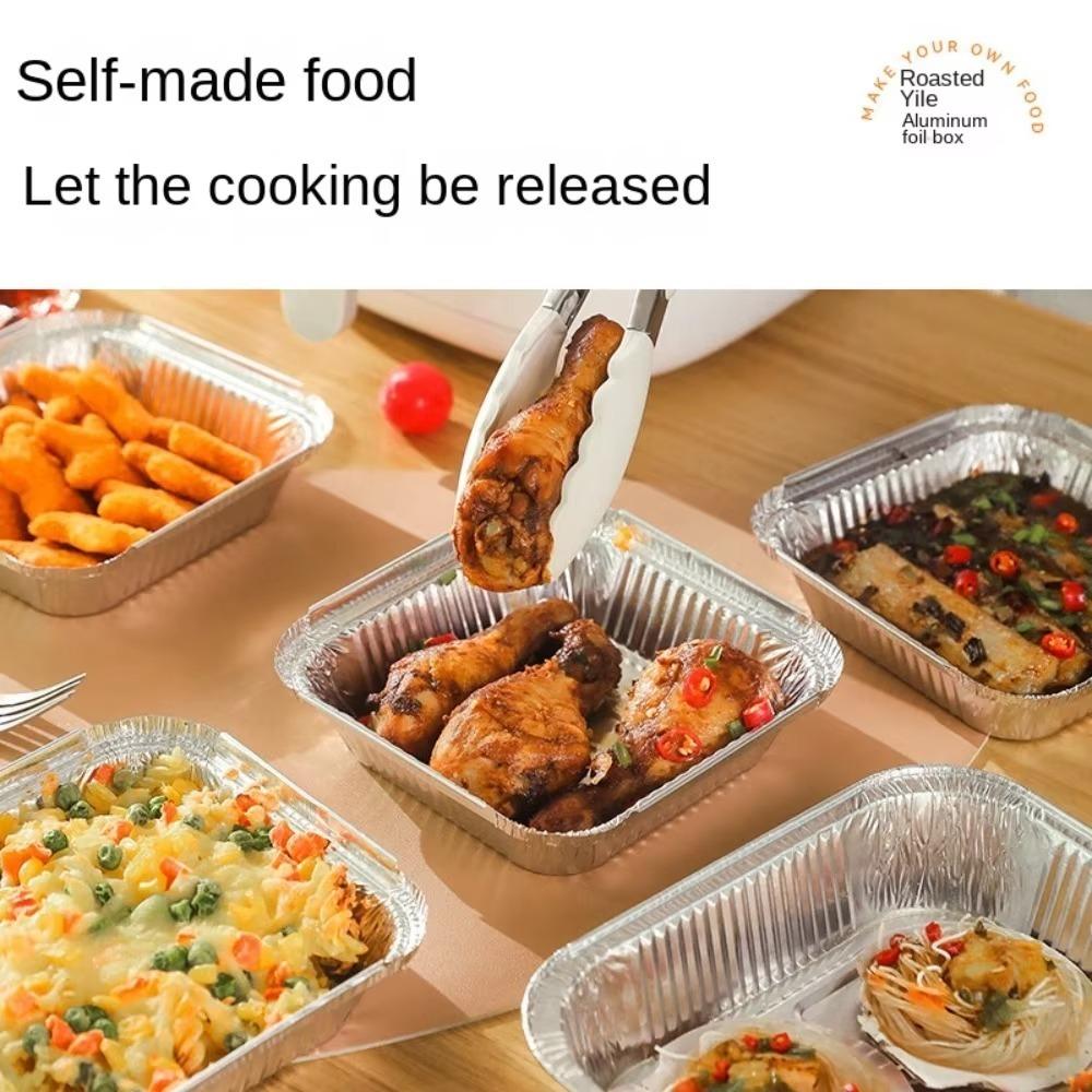 10/20/30pcs Disposable Air Fryer Aluminum Foil Tray Oil-proof Tin Foil Tray For Baking Roasting
