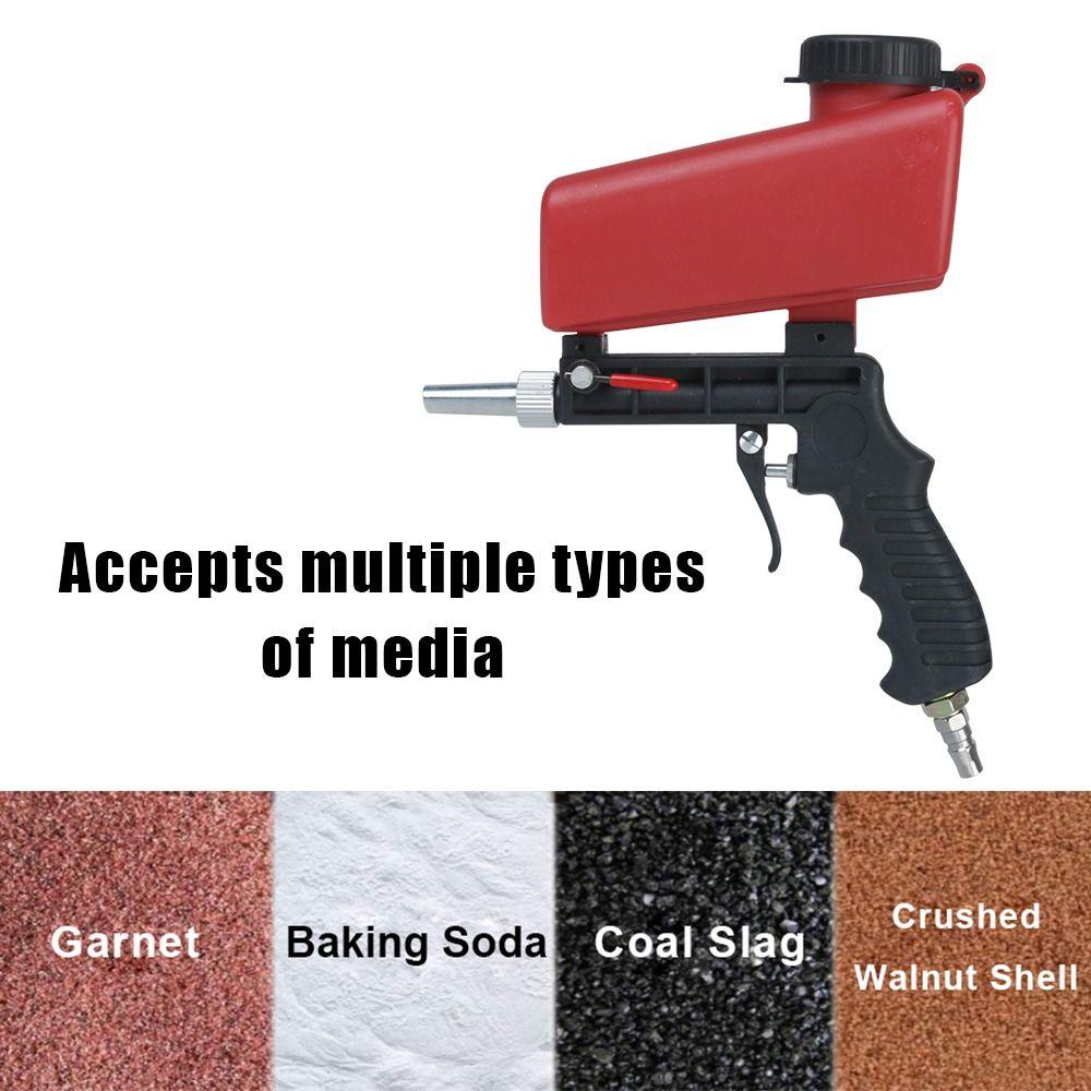 Small Pneumatic Sand Blasting Machine Handheld Air Sand Blaster Gravity Blasting Tool Hand Tool