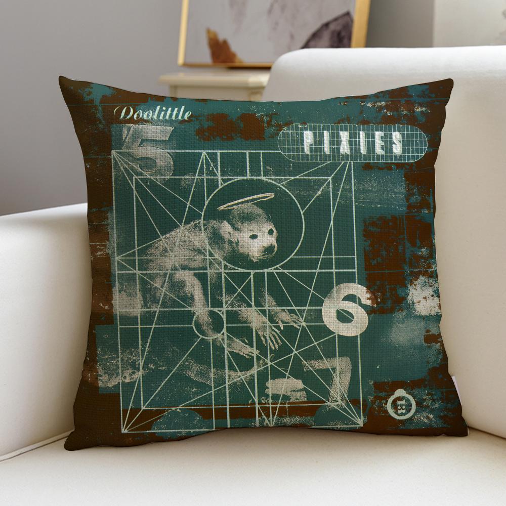 Legendary PPixiesS Cushion Cover Breathable and skinfriendly linen pillowcase square removable and washable cushion