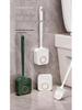 Luxury Wall-Mounted Silicone Toilet Brush Set - No Dead Angle Design