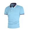 Plus Size Men's Summer Color-Block T-Shirt Fashion Short Sleeve Polo Shirt Turn Down Collar Sports Top