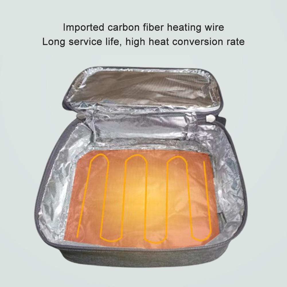 Перезаряжаемая от USB Портативная Электрическая Сумка для Ланча Подогреватель Еды Подогреватель Портативный Подогреватель Ланча Многоразовая Изотермическая Сумка для Ланча 3 Уровня Нагрева