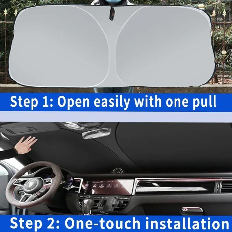 For Mercedes Benz GLA GLC GLB GLE GLS CLA Car Sun Visor Auto Front Windshield Sunshade Heat ulation Summer Accessories