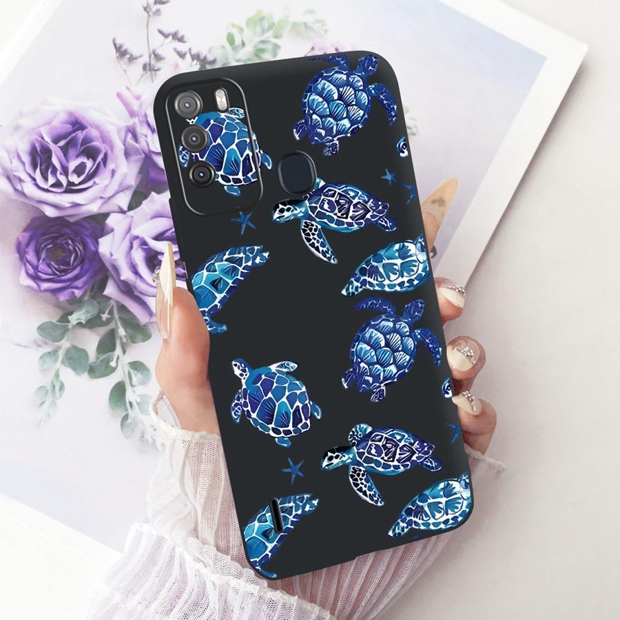 Case for Itel Vision 1 Pro Matte Soft Silicone Black butterfly Shockproof Phone Bags For ItelS16 S 16 Vision1pro Back Covers