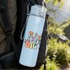 1PC Big Sis Flower Art 750ml Color Plastic Sports Water Bottle Leakproof Flip Straw Lid Suitable for Sports Office Home Use