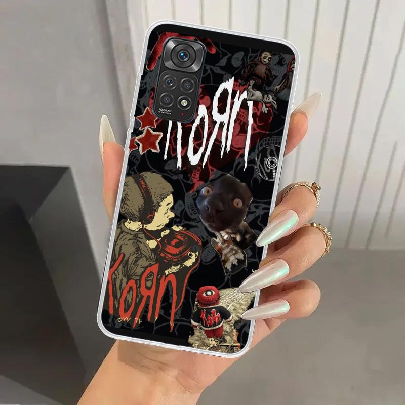 Чехол для телефона K-Korn Rock Band для Xiaomi Redmi Note 15 14 14S 13 12S 12 Pro 11S 11 Plus 11T 11E 10S Мягкий чехол-накладка Redmi N