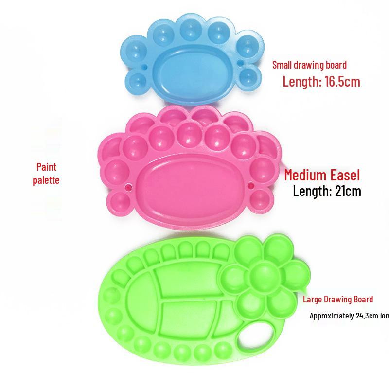 Набор палитр для рисования «Цветущая слива»: Включает Большую, Среднюю и Маленькую емкости для акварели, гуаши, масла, акрила и китайской живописи.