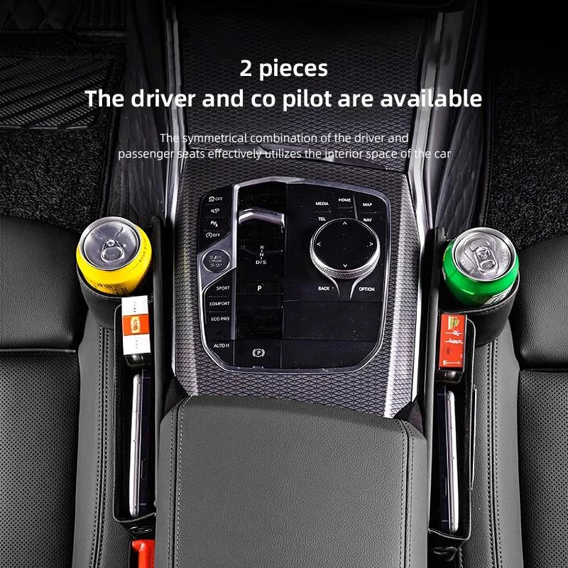 Car Sticker 2025 Hot Car Seat Gap Storage Box Multifunction Organizer Cup Holder For Tesla Model-Y Model-3 Model-X Model-S Cyber