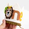 Jungle Safari Theme Kids First Birthday Party Hat Crown Felt Lion Hat Headwear Kids Photo Props Baby Shower Wild One Party Hat