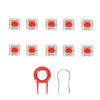 10Pcs Mechanical Keyboard Switch Red Switch Alloy Touch Spot Durable Keyboard Switches with Puller