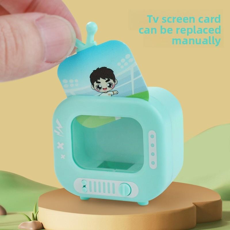 Childrens Cartoon Led Tv Pendant Light Sound Keychain Gift For Boys And Girls