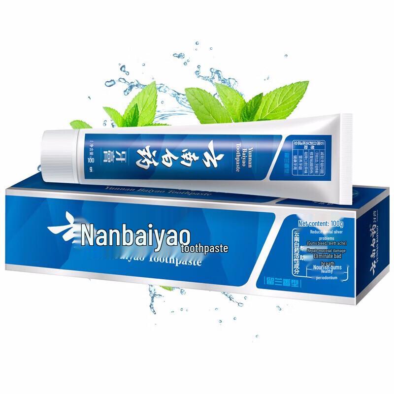 Yunnan Baiyao Зубная паста Свежая утренняя роса и Мята перечная Комплект