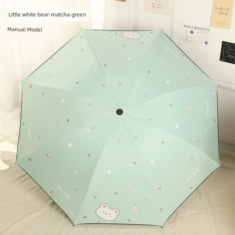 Automatic Umbrella Women's Dual-Use Foldable Kids Cartoon Cute Sun-Proof UV-Proof Sun Umbrella
