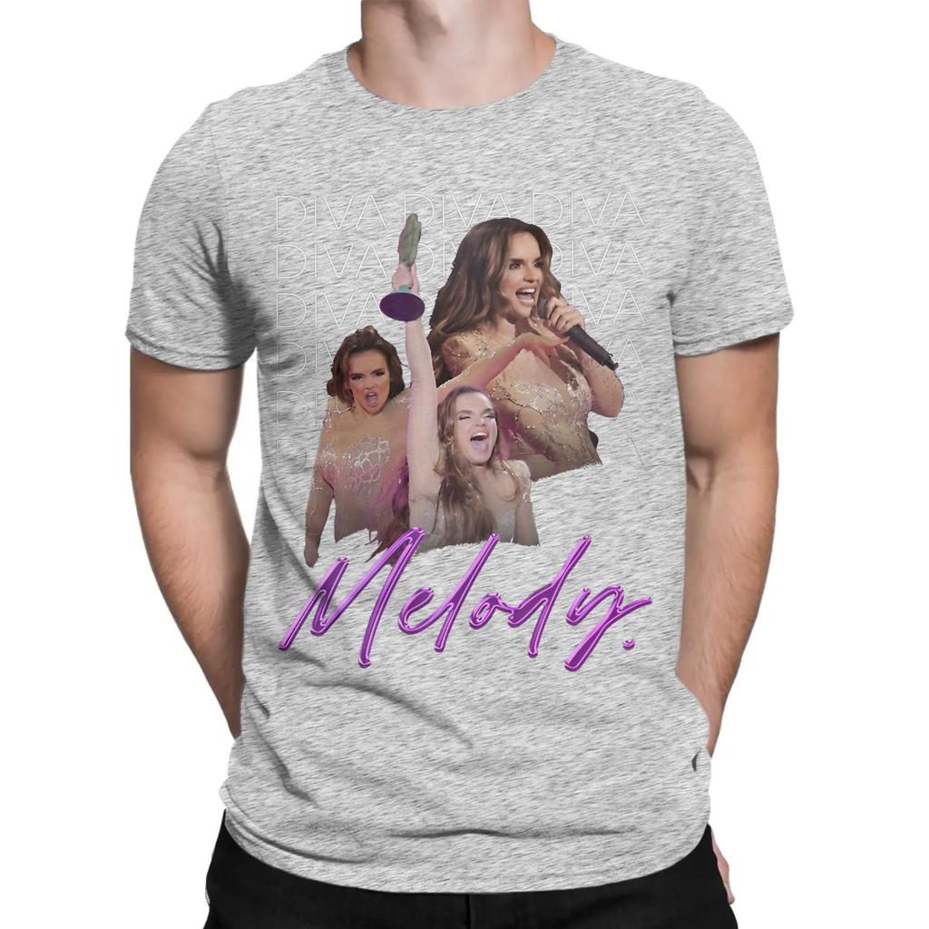 Melody Esa Diva Eurovision 2025 Spain Graphic Printing T Shirt for Men Women  Pure Cotton  Tee Shirt Clothing