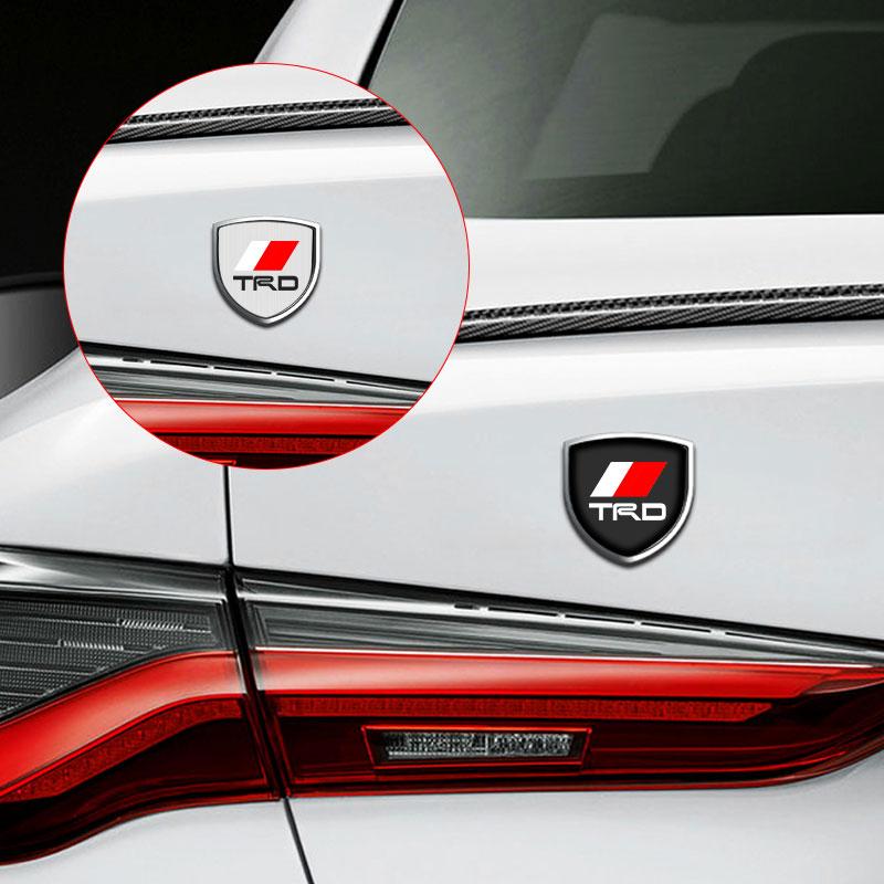 1Pcs 3D Metal Auto Door Shield Emblem Car Body Badge Sticker Styling for Toyota TRD Camry Corolla Yaris Chr Auris Avensis T25