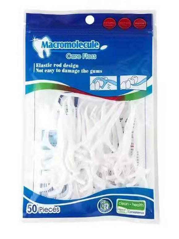 50 зубных нитей в упаковке на китайском и английском языках с индивидуальным логотипом для клиник и больниц