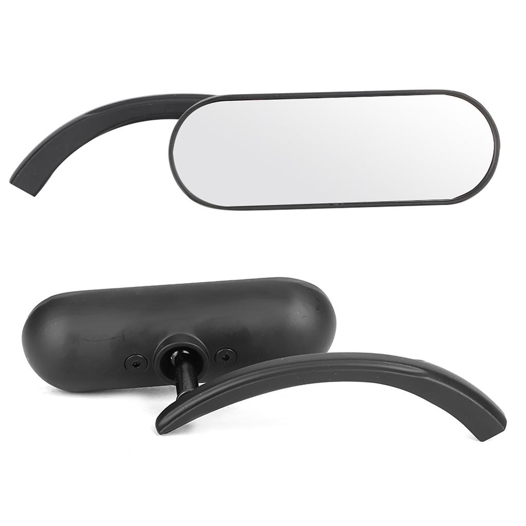 2Pcs Motorcycle Black Mini Oval Rear View Mirror for Honda Shadow 600 750 1100 ACE