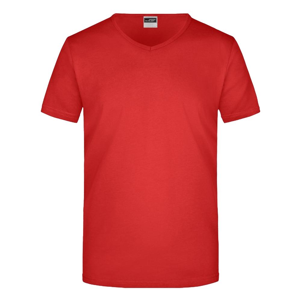 James and Nicholson Mens V Neck Slim T-Shirt