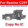 USB-плата для зарядки Realme C20 C21 C21Y C25 C25Y C25S C35 USB-разъем для зарядного устройства, разъем для гибкого кабеля, порт, детали