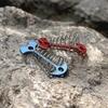 10pcs Adjustable Plank Floor Spring Anchor Tent Pegs Buckle Outdoor Awning Deck Fixed Nails Camping