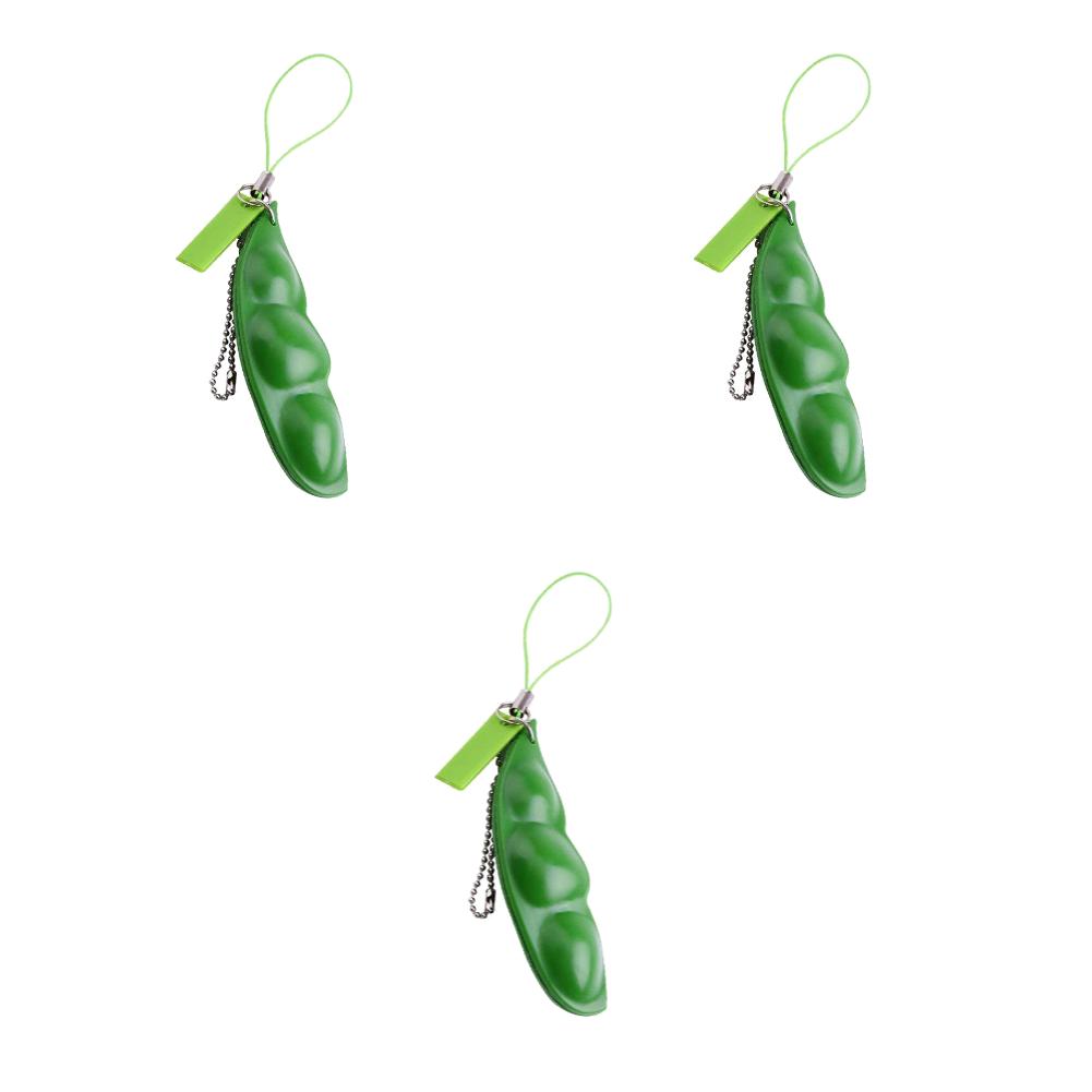 1-3 шт. сенсорная пресс-игрушка сжимает гороховые бобы снимает стресс выражение лица веселая игра брелок декор декомпрессионные игрушки гаджет