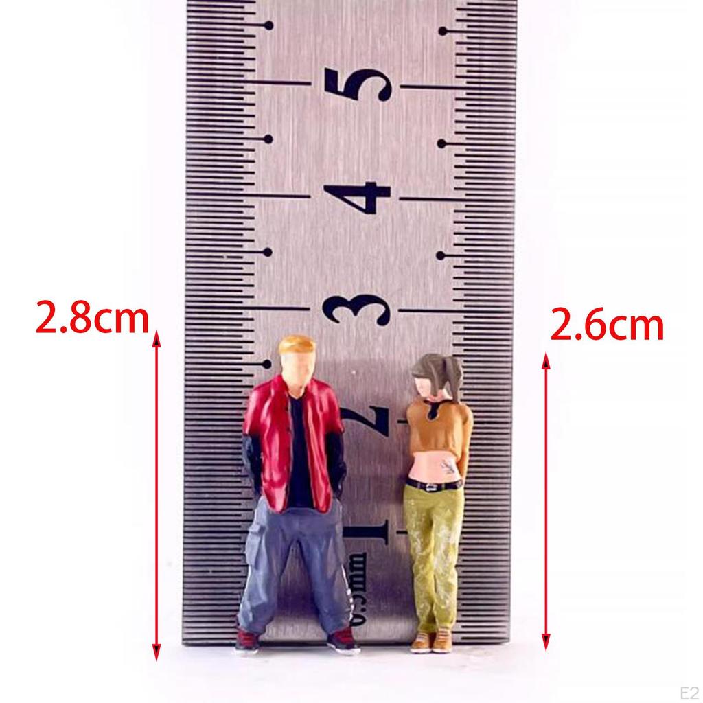 1:64 Hand Painted People Figures Miniature Boys Girls Model Desk Decoration Tiny Crafts