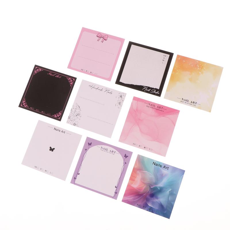 20 листов Накладные ногти на клеевой основе Нижняя карточка-бабочка Картонный реквизит для фото Ручной работы Искусственные ногти Арт-типсы Дисплей Шоу-карточка Инструменты для маникюра