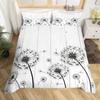 White Black Dandelion 3D Printed Bedding Set Cozy Duvet Cover King Queen Twin Single Size Birthday Gift Adult Kid Bedroom Decor