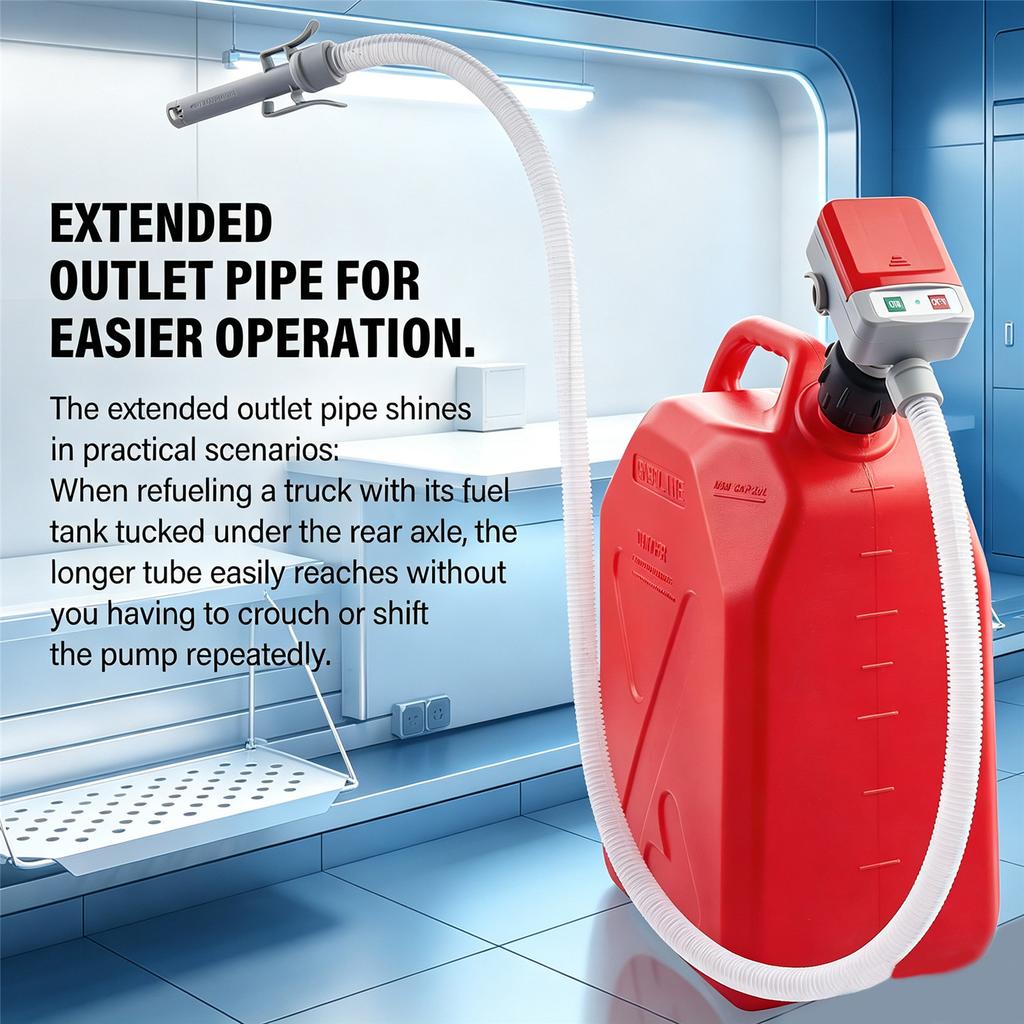 Electric Pump 12V Battery Powered Portable Barrel Fuel Transfer with Horizontal Design for Diesel Gasoline Urea Refueling Scenarios