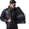 Мужские куртки из натуральной коровьей кожи, осенне-зимние мужские кожаные пальто, мотоциклетная куртка-пилот, ветровка с воротником-стойкой