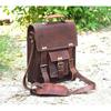 Handmade Brown Leather Crossbody Bag: Women's Saddle Bag Handbag