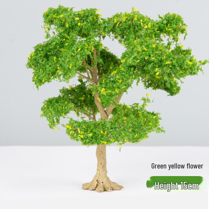 DIY Handmade Architectural Sand Table Model: Garden Scene with Micro Landscape Miniature Trees