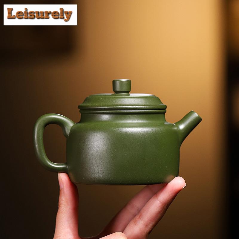 200 мл Винтажные чайники из фиолетовой глины Исин, художники, ручная работа, чайник Lucky Ruyi, сырая руда, зеленый глиняный чайник, китайский чайный сервиз Zisha, принадлежности