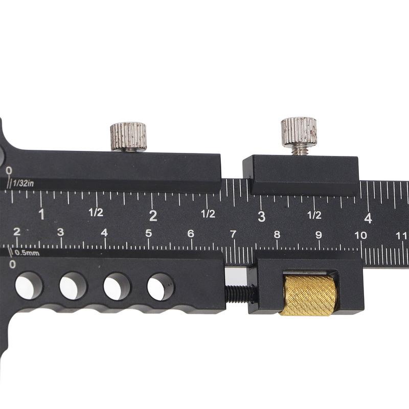 Caliper Measuring Tool T Shaped Woodworking Ruler 0‑100mm 0‑210mm Range Aluminum Alloy Marking Gauge Caliper Measuring Tool