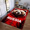 Bear Wearing Red Hoodie with "Russia" Text Non-slip rug suitable for living room and bedroom sofas
